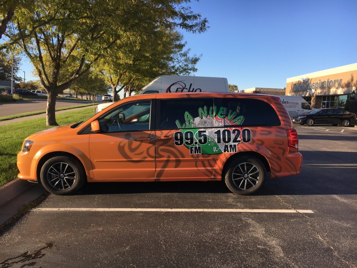 Commercial wrap on a van
