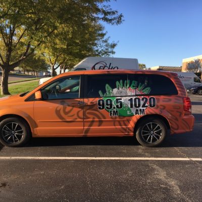 Commercial wrap on a van